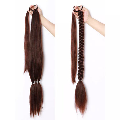 Winding hair extension wig ponytail for women in high-temperature fiber