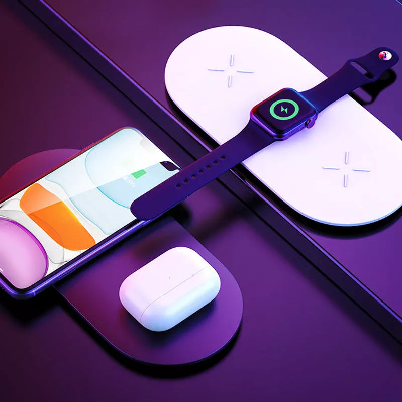 Double 15W Three-in-one Wireless Charger for mobile phone, AirPod, and watch