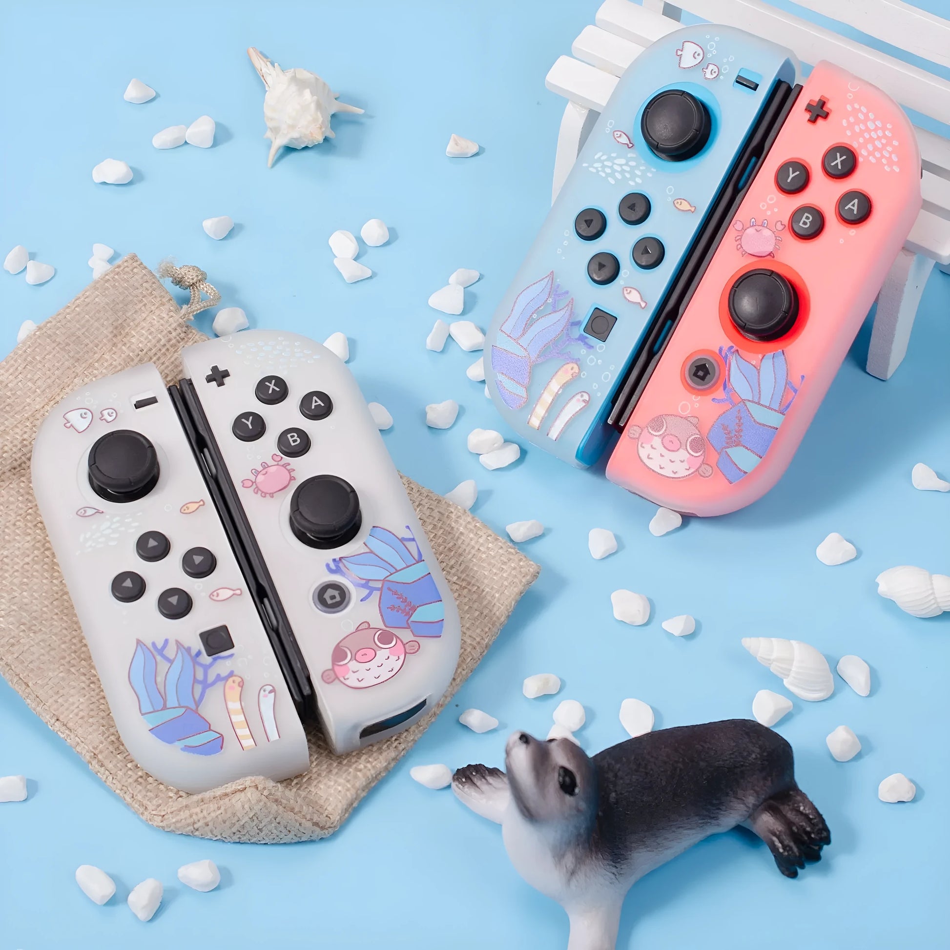 Pawdiary submarine exploration themed protective case for Nintendo Switch and Switch OLED consoles