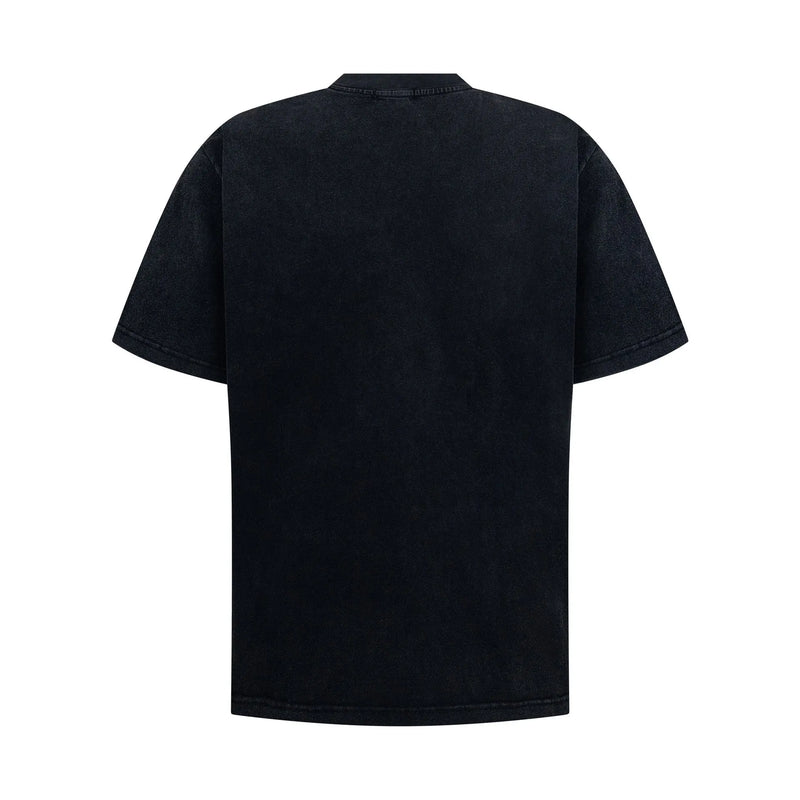 Washed Vintage Men's Loose Short Sleeve T-shirt Cotton Blend Black S M L XL Crew Neck Top Casual Summer Streetwear