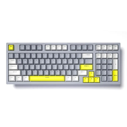 K98 mechanical keyboard and matching wireless mouse in a selected colour from the range on a desk.