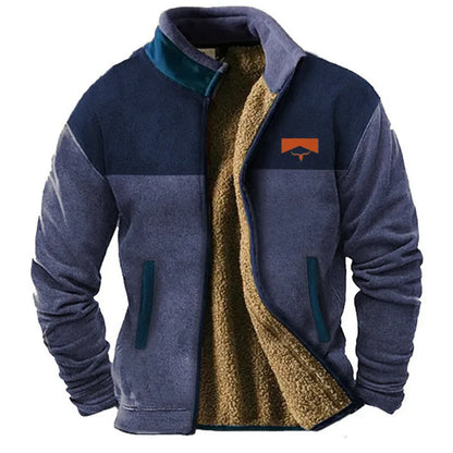 Men's padded coat in green or light brown, polyester fibre construction, sizes S to 5XL