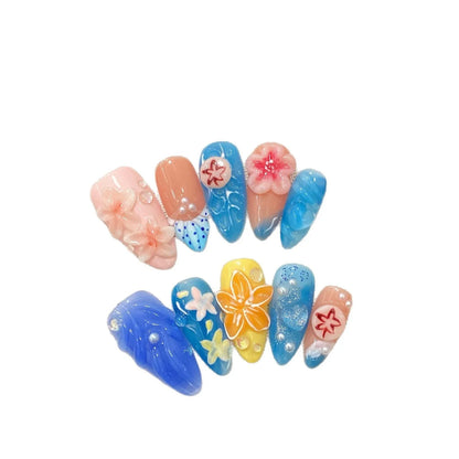 Three-dimensional carved jellyfish wearable armour in 672-almond nail colour for marine-themed costumes