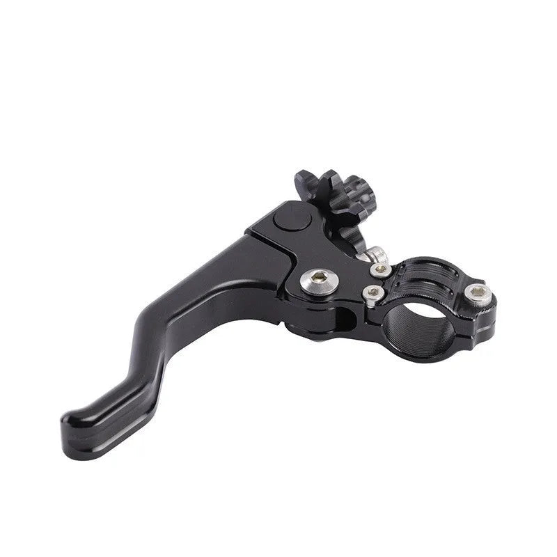 Aluminium alloy motorcycle clutch lever in multiple colour options including red, blue, black, and silver