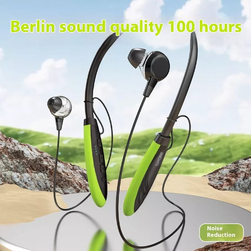 Wireless Bluetooth neckband earphones in skin-friendly colors with magnetic design