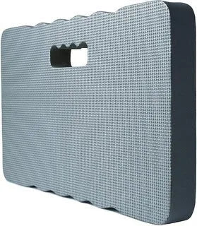 A plastic garden kneeler pad hassock in one of five colours: black, blue, grey, rose red, or yellow.