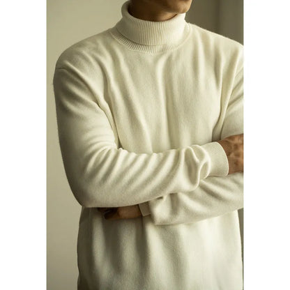 Men's long-sleeved slim fit sweater in black, brown, dark gray, light apricot or white, sizes S to 3XL.
