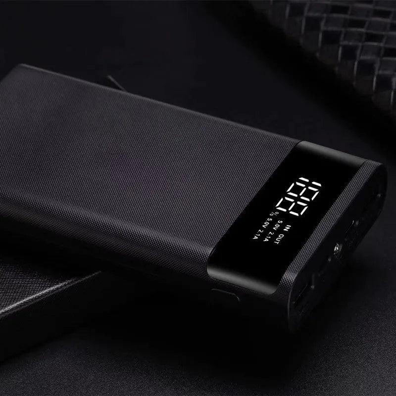 DIY digital display power bank kit with plastic shell and circuit board for 18650 lithium-ion batteries