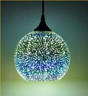 Glass ceiling chandelier with adjustable height mechanism and LED lighting