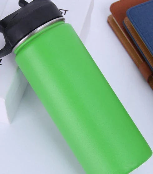 Premium stainless steel insulated water bottle in various colors, perfect for outdoor activities and hydration