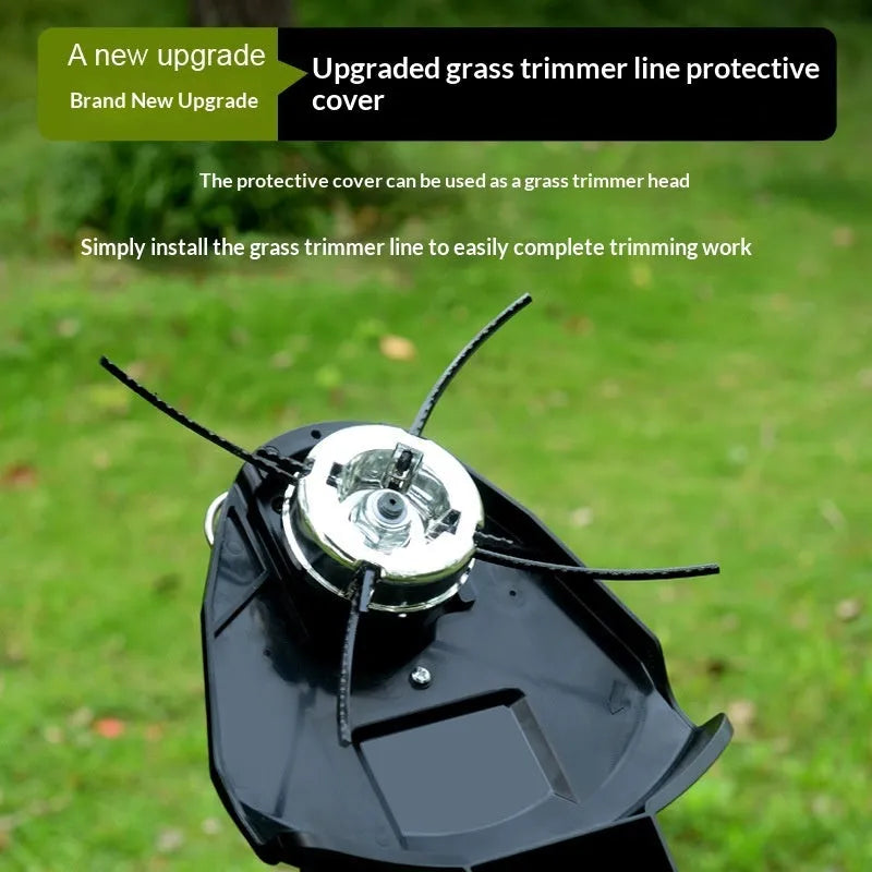 Brushless lithium electric lawn mower with steel, aluminium tube and plastic build, 500W motor and multi-wheel assistance
