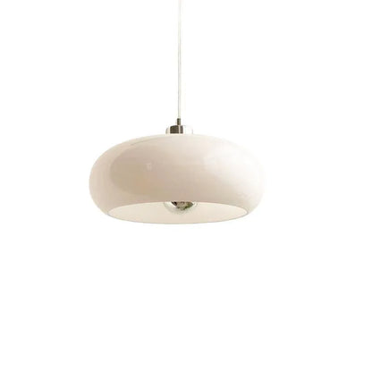 Bauhaus three headed egg tart pendant light with milk white glass shades