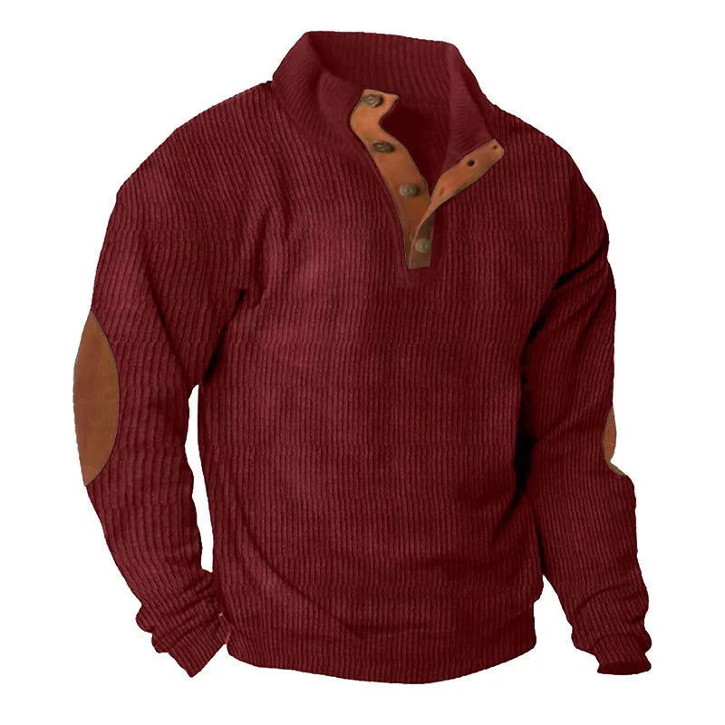 Comfy Corduroy Stand Collar Sweater in various colors for stylish and comfortable wear