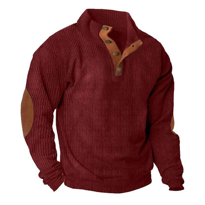 Comfy Corduroy Stand Collar Sweater in various colors for stylish and comfortable wear