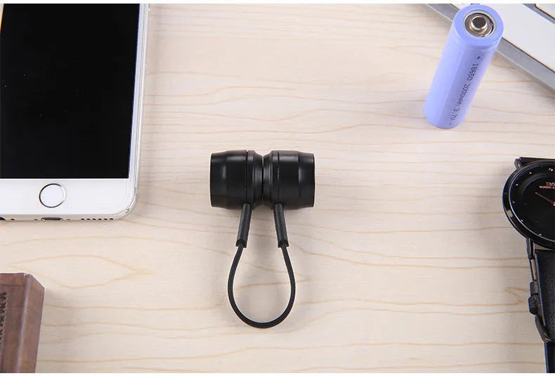 Mini keychain emergency charger for mobile phones with 18650 lithium battery compartment