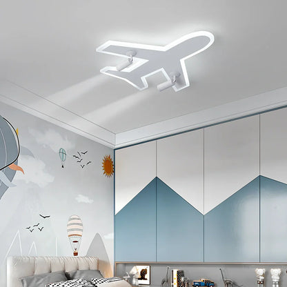 Modern minimalist LED ceiling lamp with acrylic diffuser and remote control for children's room lighting