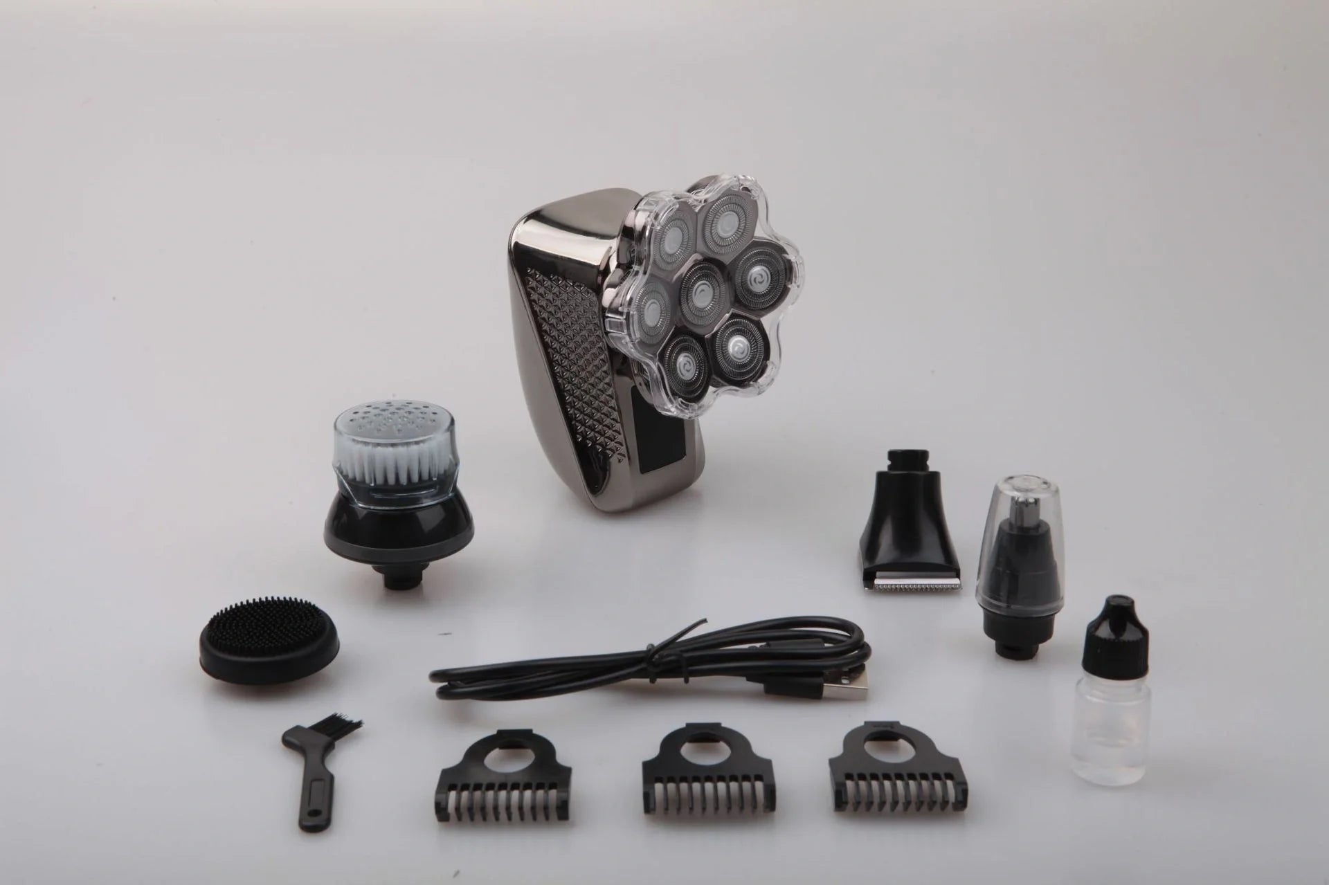 7D floating head electric razor for men with USB charging and waterproof design