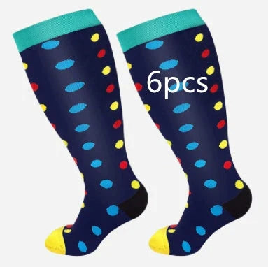Premium plus-size compression socks with bamboo fibers for superior comfort and support