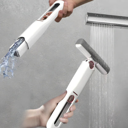 CN mini portable mop extended to 29.5cm with hand-free squeeze mechanism and hanging storage