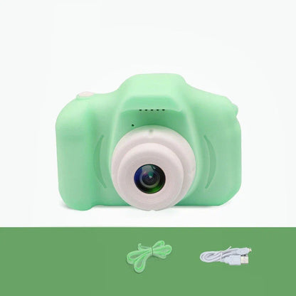 Stylish mini digital camera with cartoon-inspired design, 13MP lens, and 2-inch HD screen for kids to capture their adventures
