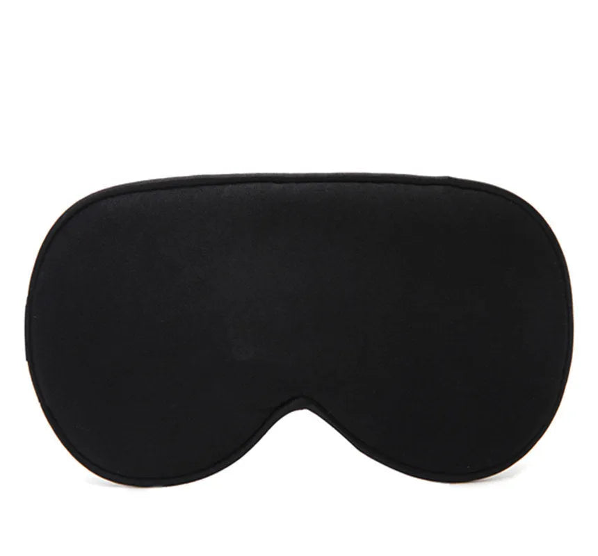 Double-sided mulberry silk eye mask showing 22cm by 11cm dimensions in navy blue colour