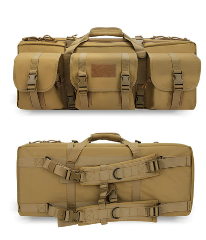 28-inch military tactical fishing bag with four compartments in black camouflage colour