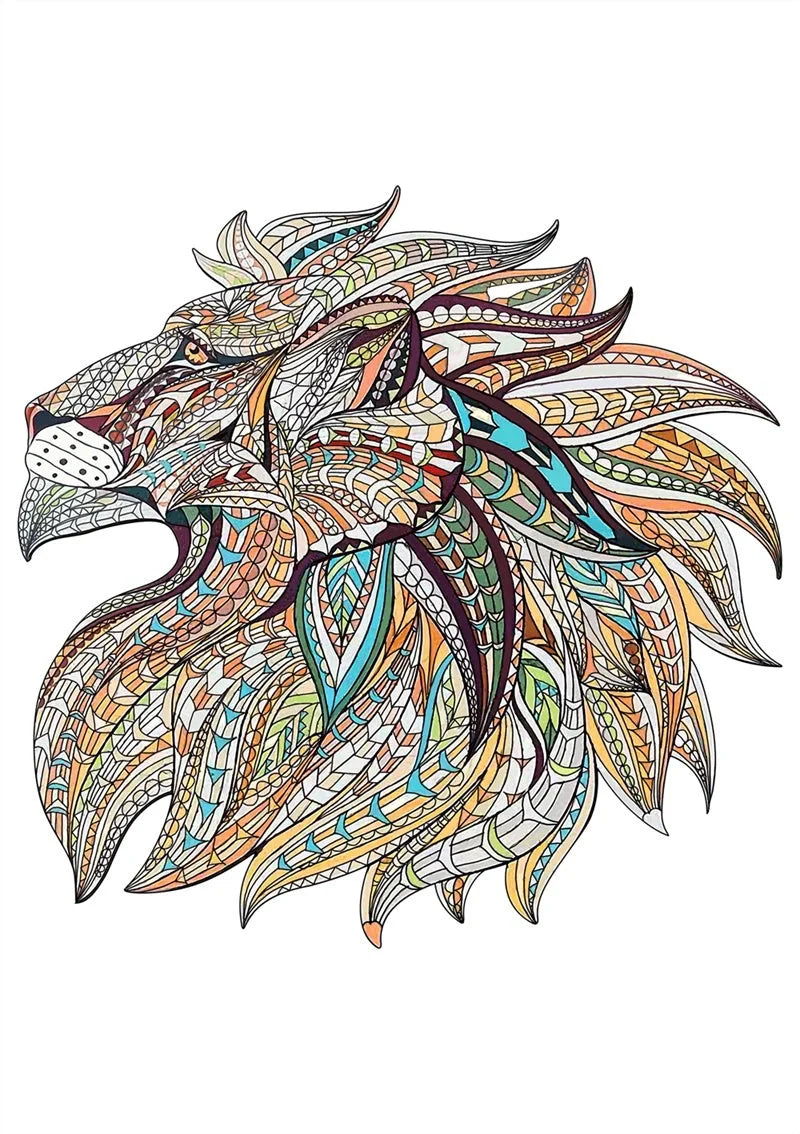 Colorful animal-shaped wooden jigsaw puzzles for kids, educational and fun