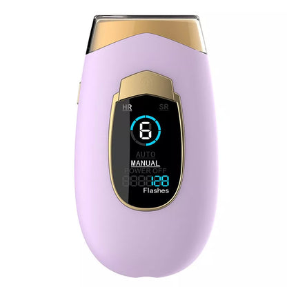 Laser hair removal device for home use in various colors with goggles and power adapter