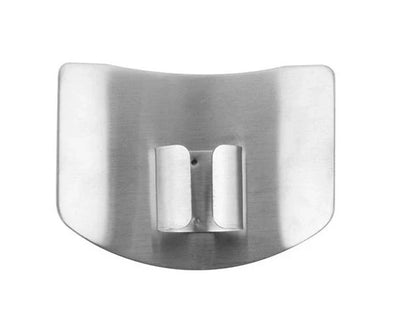 Premium stainless steel finger guard for safe and confident cooking, slicing, dicing, and chopping in the kitchen