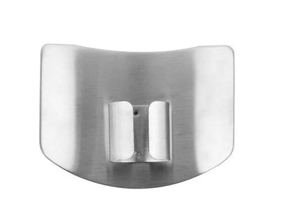 Stainless steel finger guard for vegetable cutting protection in single and double finger sizes