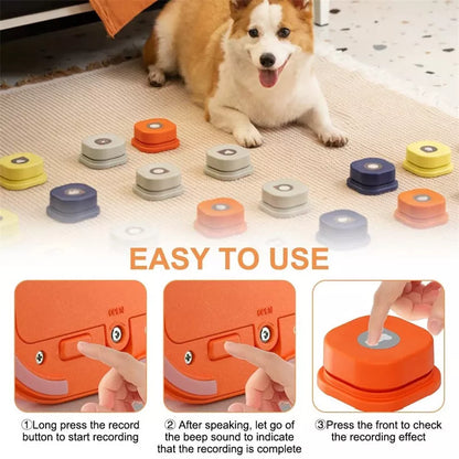 4 Colors Pet Communication Button for dogs and cats, durable ABS plastic, easy to use