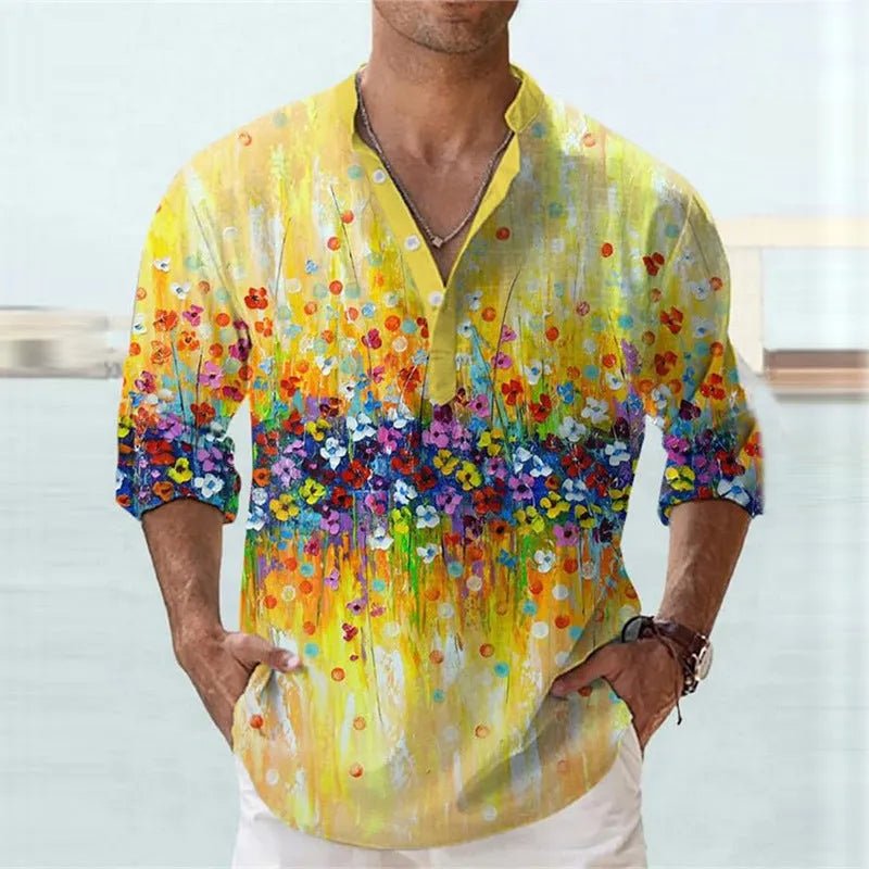 British style bamboo hemp t-shirt with digital thermal transfer stripe pattern in multiple colour options