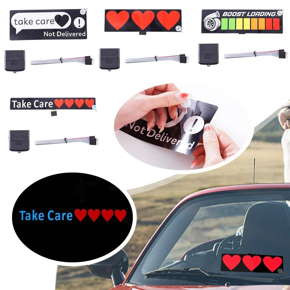 Ultra-thin LED car windshield glow panel with uniform brightness and multiple design options