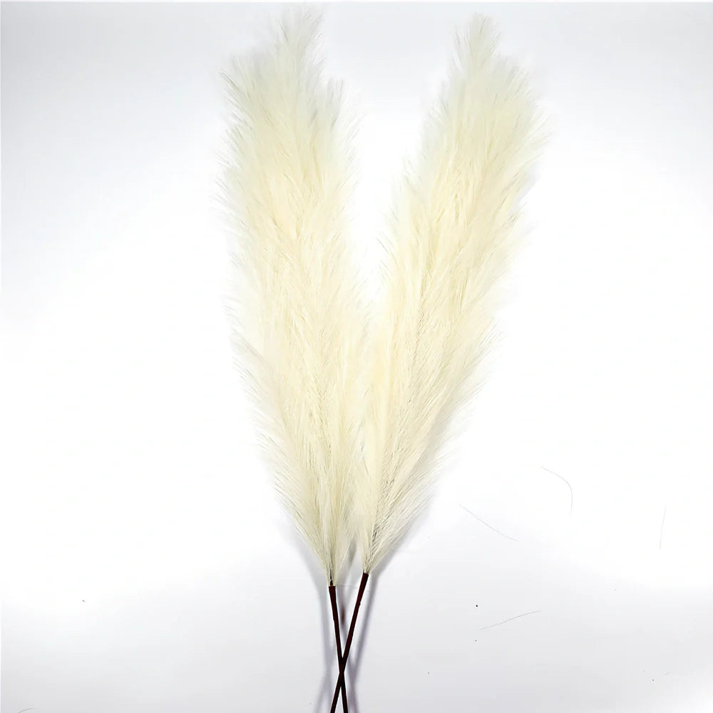 110cm long pampas simulation reed grass with 18 forks in dark grey colour, measuring 76cm hair length