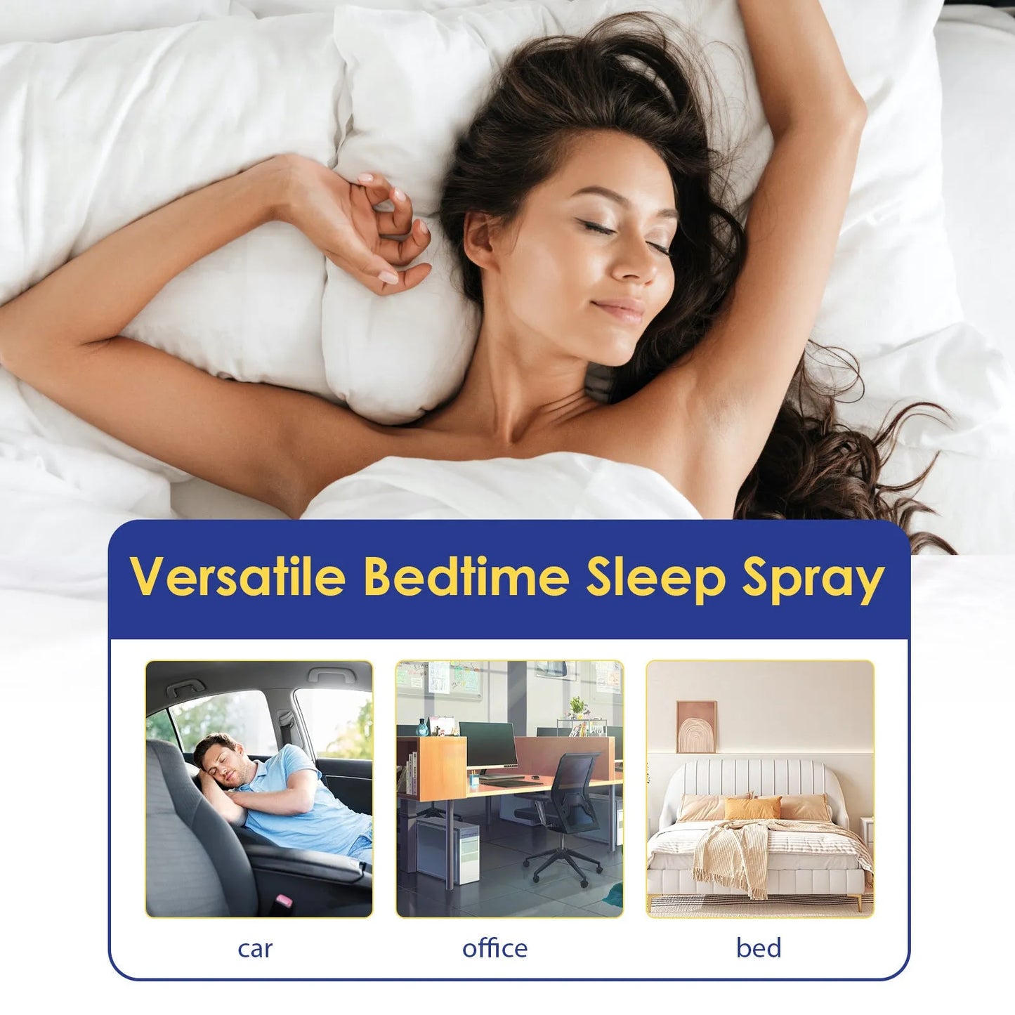 60ml bottle of natural essential oil aromatherapy sleep care spray for stress relief