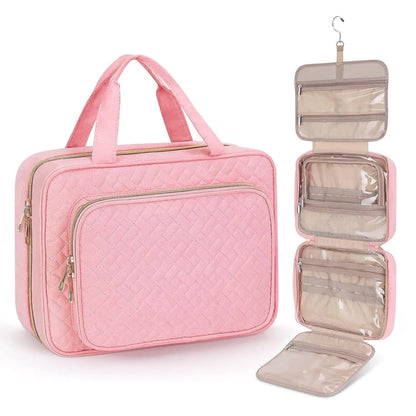 Waterproof polyester travel wash bag for cosmetics in multiple colour options