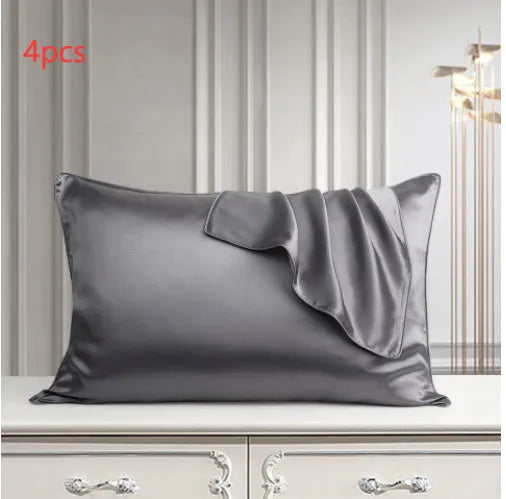 Mulberry silk pillowcase 48x74cm in palace luxury style with inlaid rope weave texture.