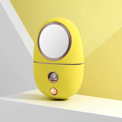 Cartoon USB facial humidifier measuring 62x32x96mm with bear-pink colour and water replenisher