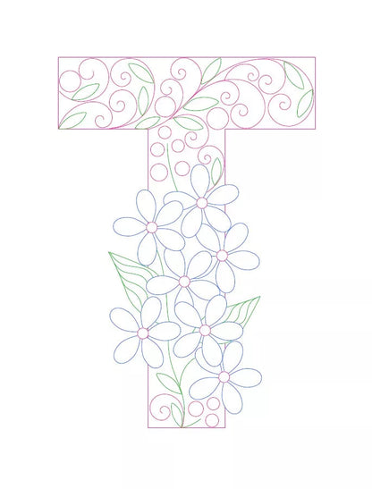 Paper Filigree Painting Kit - Letters for detailed art projects, includes A-Z templates