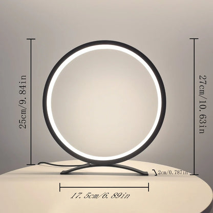 Black study desk lamp with USB cable and adjustable 25cm height mechanism