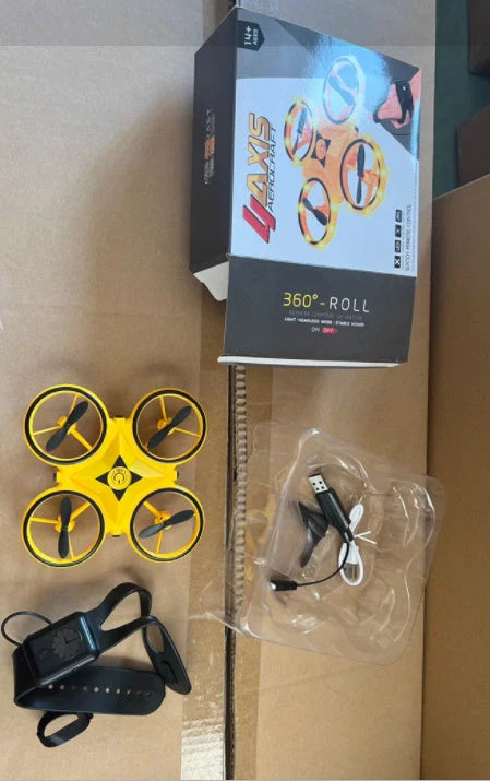 Quadrocopter UFO Induction Flying Saucer with gesture remote control and LED lights