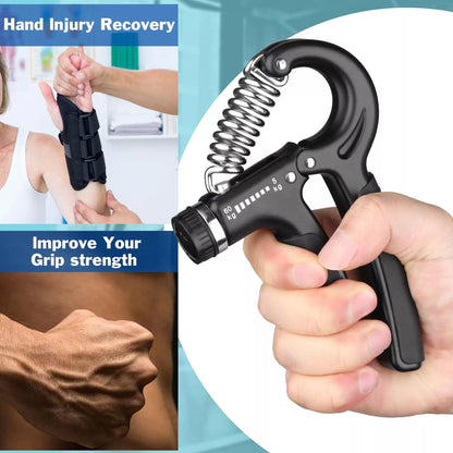 Adjustable Hand-muscle Developer for men with spring grip in various colors