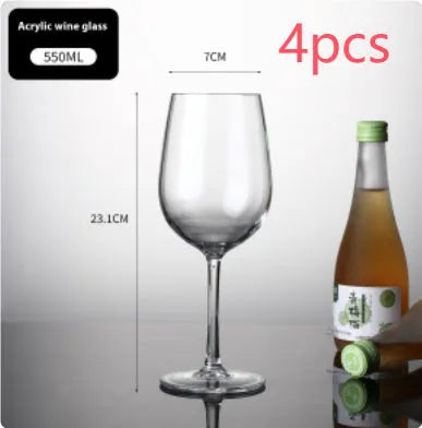 Clear acrylic wine bottle for milk tea and party drinks with drop-resistant plastic construction