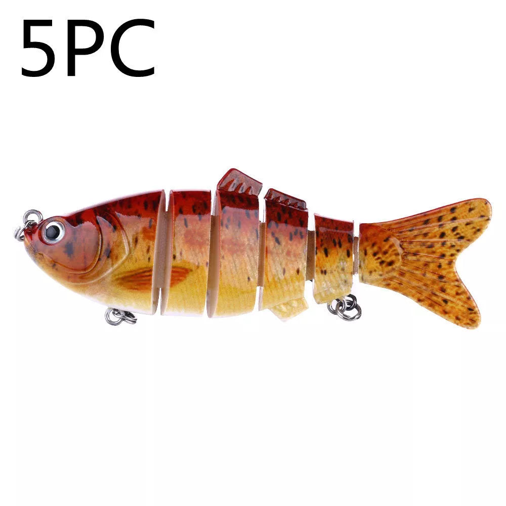 Plastic bait fish with high-strength hooks for effective fishing