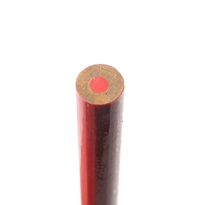 Ten red and blue two-colour wooden carpenter's pencils showing round design for marking applications