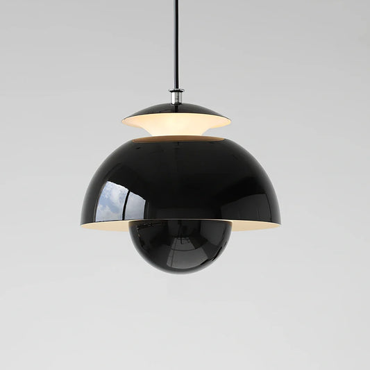 Iron pendant ceiling lamp with simple modern design and 12W LED tricolor lighting