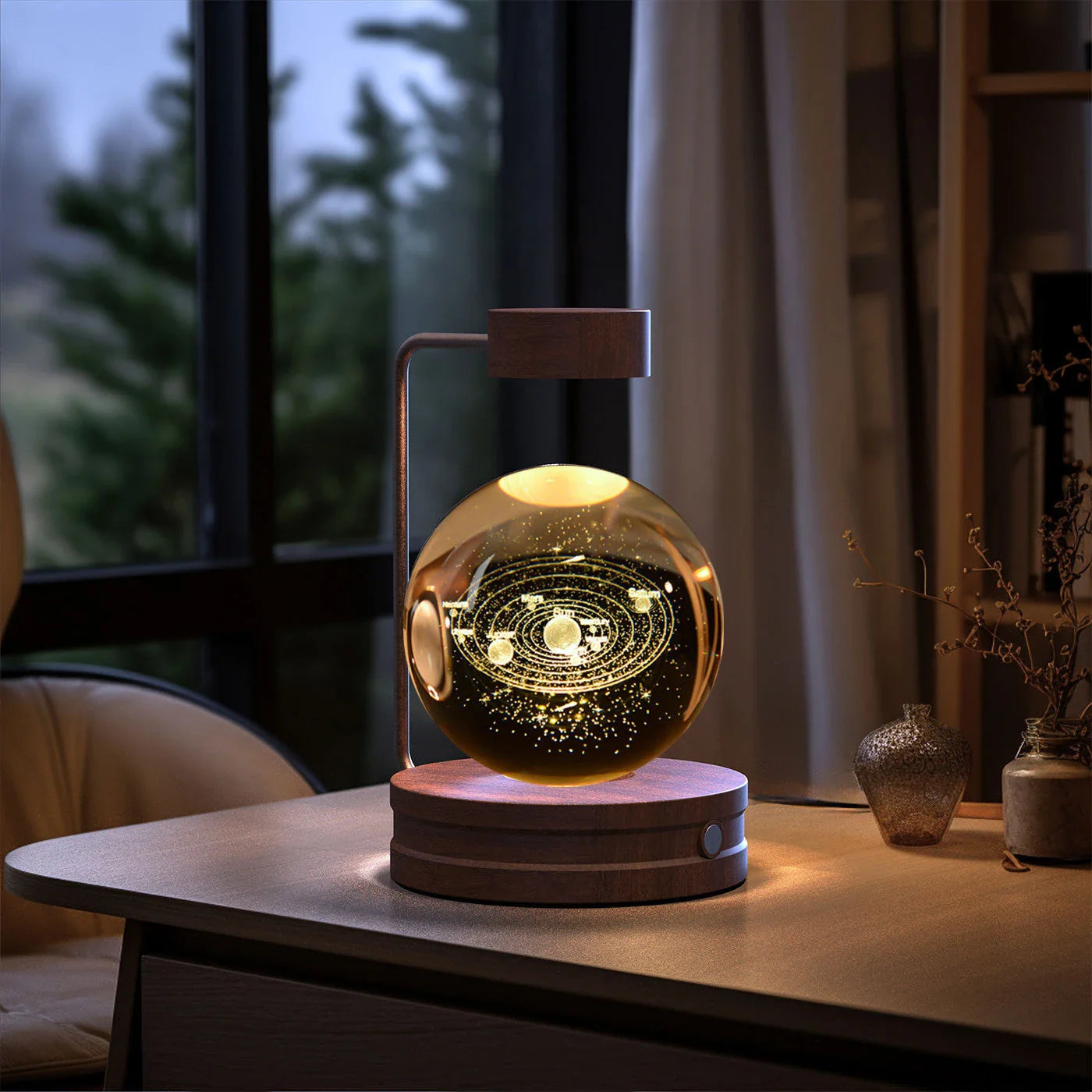 Captivating Crystal Ball Dinosaur Nightlight with Warm, Soothing Glow