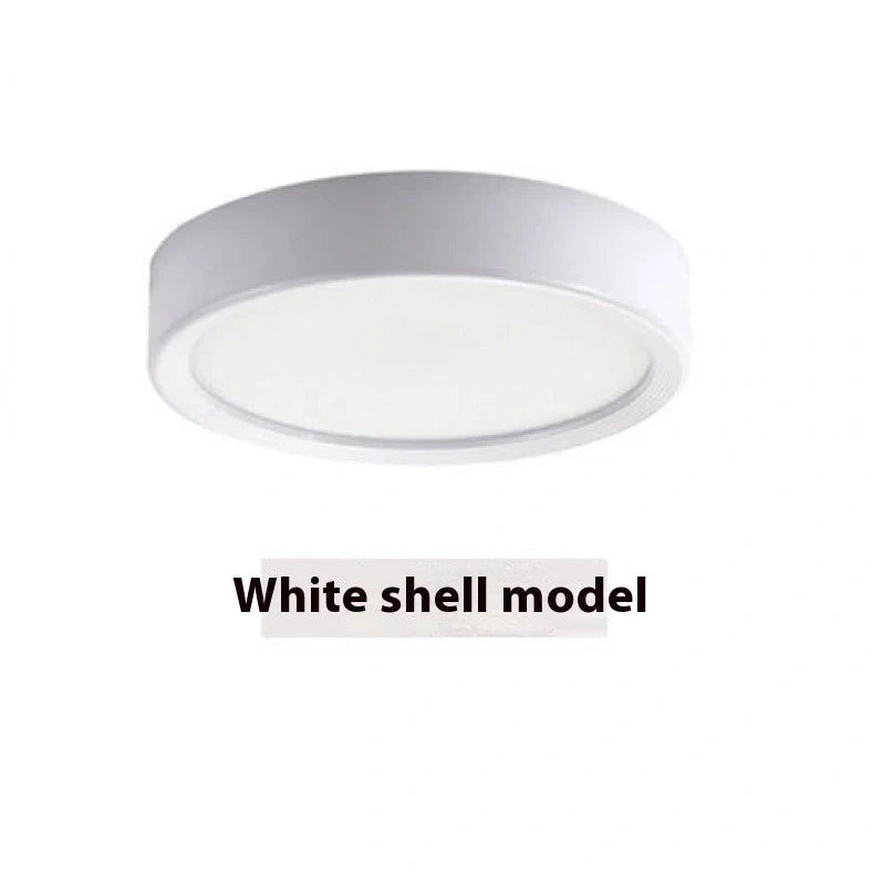 Ultra-thin 1.5cm LED surface mounted downlight in black shell with adjustable colour temperature lighting