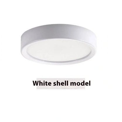 Ultra-thin 1.5cm LED surface mounted downlight in black shell with adjustable colour temperature lighting