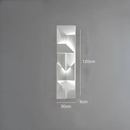Minimalist iron wall lamp in matte white with LED lighting and slim profile